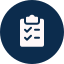 icon of clipboard with to do list